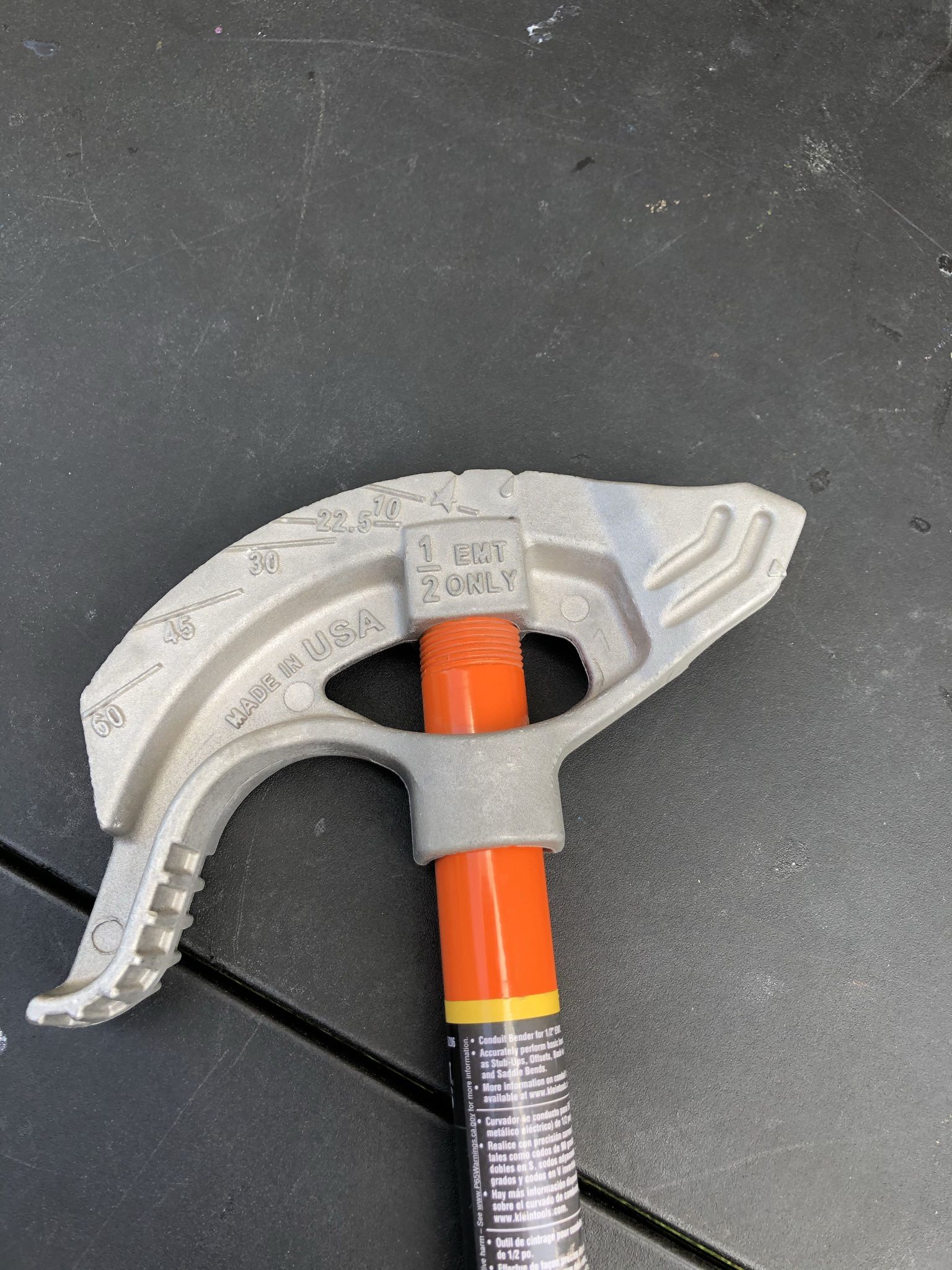Klein Tools 1/2 in. Aluminum Conduit Bender head and Handle