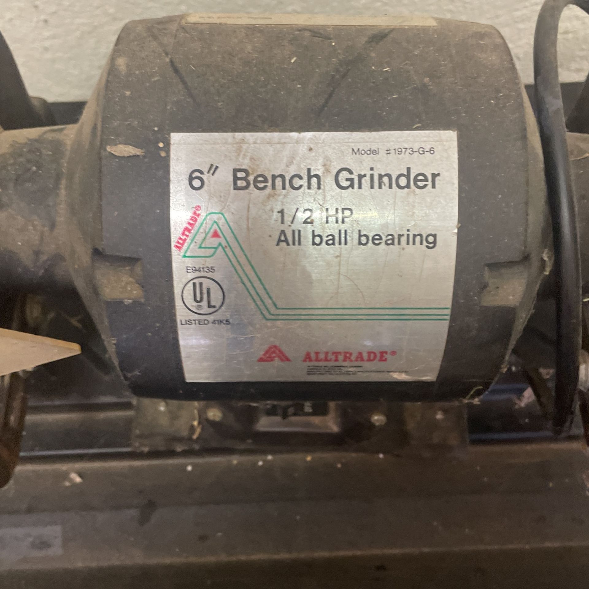 6 inch bench grinder all trade great condition still works