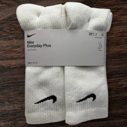 Nike White Everyday Plus Cushion Crew Socks (6pack)