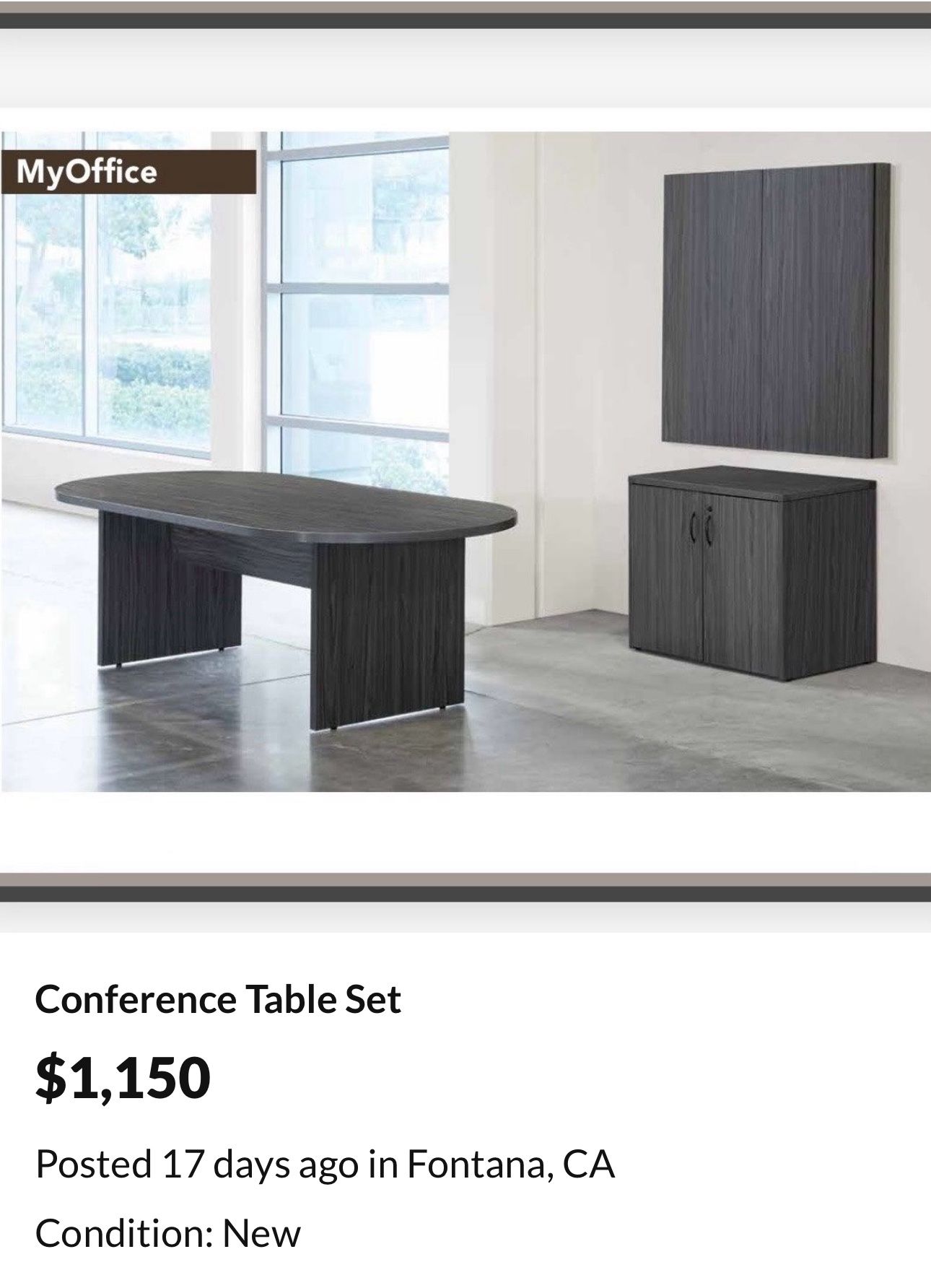 Conference Table Furniture With Cabinet And Presentation Board