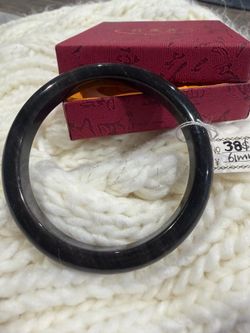 Silver Sheen Obsidian Bangle