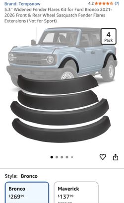 2021-2026 Ford Bronco Fender Flares