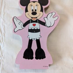 DISNEY WOODEN CUT-OUT FIGURE BABY MINI MOUSE