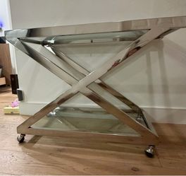 RH Milo Bar Cart chrome $400