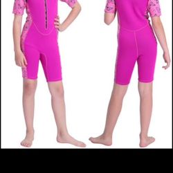 Pink Short Sleeves & Shorts Wetsuit Size 6 NWT
