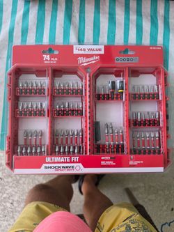 Milwaukee 74 pc.  Shockwave impact rated set