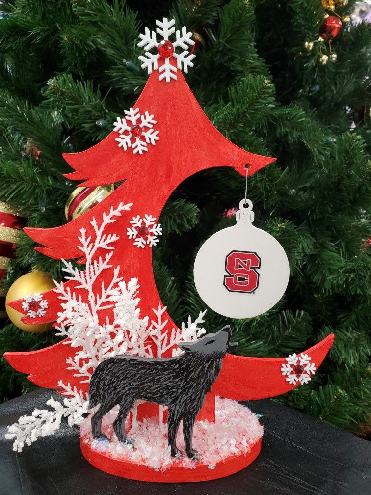 NC STATE, UNC, DUKE Christmas Trees And Ornaments