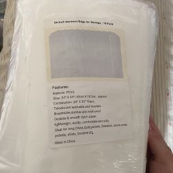 Brand new 54 inch garment bags for storage. 10 pack.