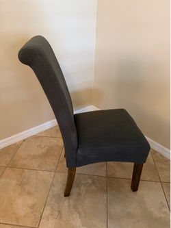 Set of Four Gray Dining Room Chairs