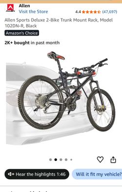 Bicycle rack for car trunk -New