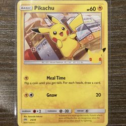 Pikachu Non-HOLO McDonald's Anniversary