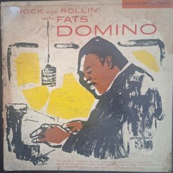 FATS DOMINO "Rock and Rollin' with Fats Domino" 1958 Imperial Blk label ~ VG/VG