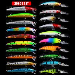 Brand New Fishing Lures Minnow Baits 20pcs Lot 