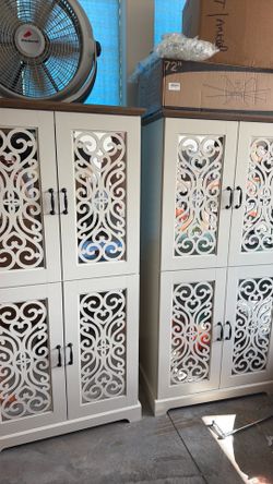 Cream white four door dresser