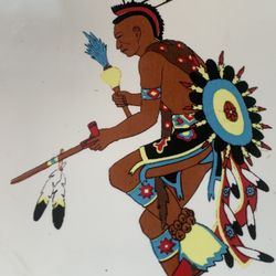 Indian hand Painted  Tile