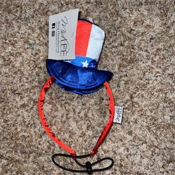 Midlee Uncle Sam 4th of July Hat for Large Dogs Headband