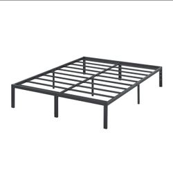 Olee Sleep 14 Inch Heavy Duty Steel Slat Anti-Slip Support, Easy Assembly Platform Bed Frame, Noise