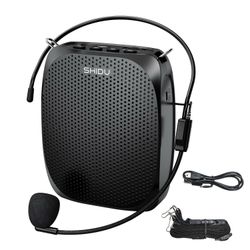 New SHIDU Portable Voice Amplifier Personal Microphone Headset for Speaking Rechargeable Mini Pa System for Teachers Tour Guides Coaches Classroom Sin