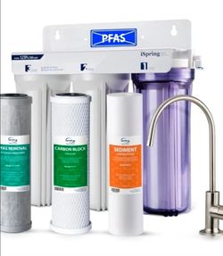 iSpring US31 3-Stage Under-Sink Water Filter w/ Faucet, PFAS, 2,000 gal