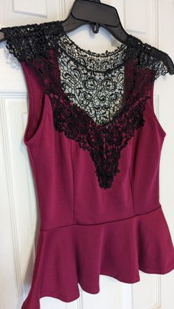 Lacey Plum Peplum Top