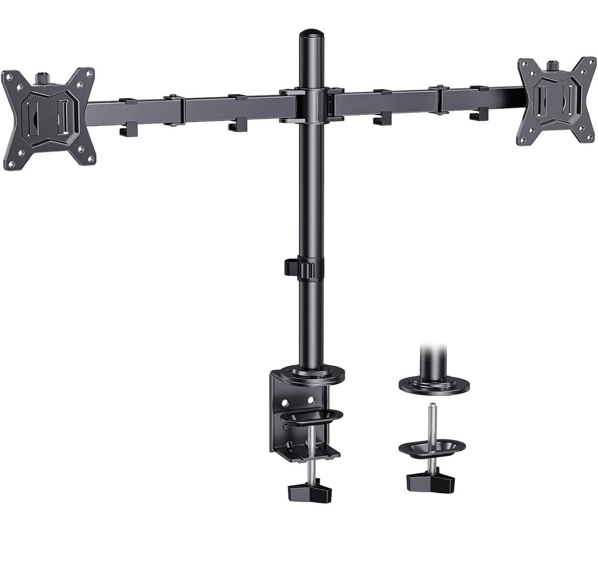 ErGear Dual Monitor Desk Mount for 13″–34″ Monitors up to 26.5 lbs, Fully Adjustable