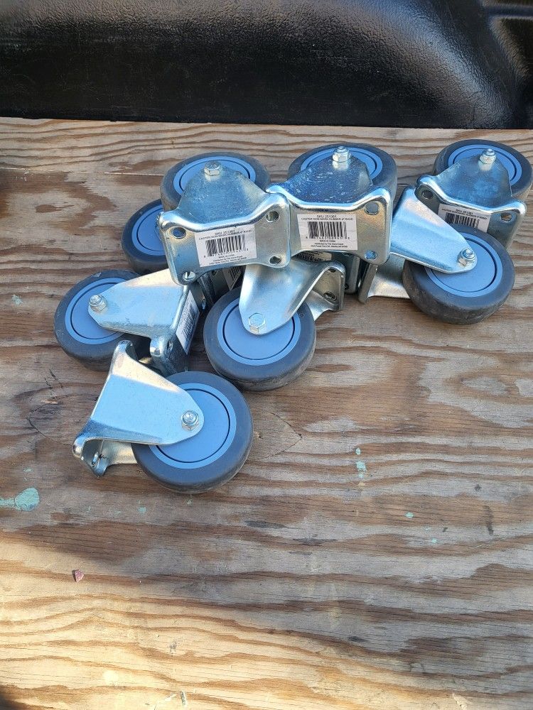 Tools 4" Gray Rubber Seel Rigid Wheels 250lb