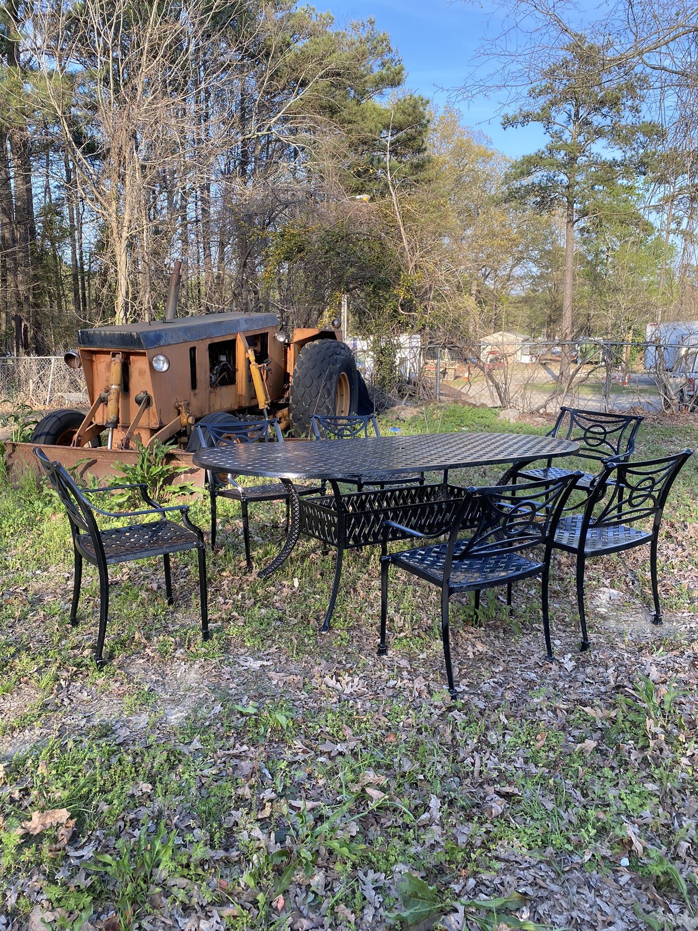 (Pending) Patio Set Solid Aluminum 7 Piece Set 