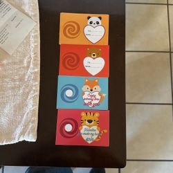 Valentine Cards With Spinners.   $.50 Each