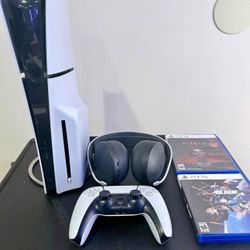 PlayStation 5 Slim Disc Edition Bundle + 2 Games & Accessories