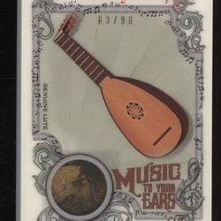 2023 TOPPS ALLEN & GINTER /90 GENUINE AUTHENTIC LUTE MUSIC RELIC THICK GLOSSY CARD