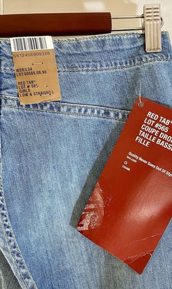 NWT Levis Red Tab 565 Straight Jeans Low Rise Women 28x34