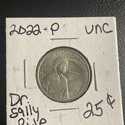 2022-P Dr. Sally Ride Quarter Uncirculated 