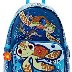 Loungefly Pixar Finding Nemo Squirt Backpack  Hard To Find Exclusive New With Tags 