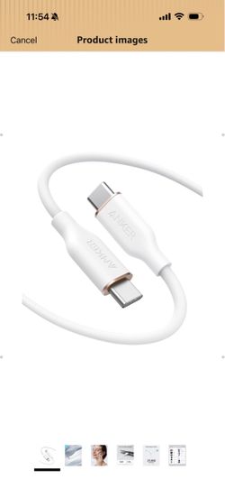 Anker USB C Cable, 240W Type C Fast Charging Cord (1-Pack, 6 ft, White) USB 2.0 for iPhone 17 / 16 / 15 Series, MacBook Pro 2020, and More