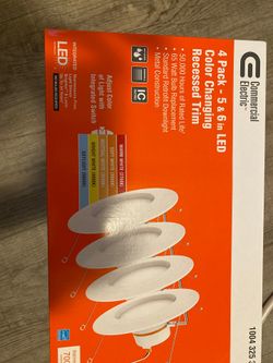 Commercial Electric 5&6 in LED color changing recessed light (2 PACK ONLY)