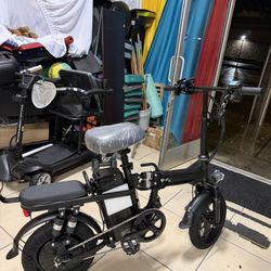 FOLDING ELECTRIC BIKE 500W-25MPH-MAX RANGE 50(PAS)ALARM.TURN LIGHTS.FUL SUSPENSION   2 Seater Electric Bike for Adults, 750 Peak 14" Folding Electric 