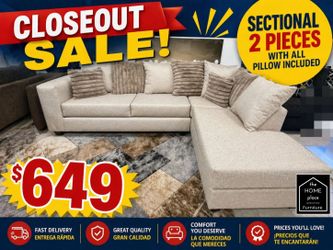 🔥 2-PIECE SECTIONAL ON SALE! 🔥