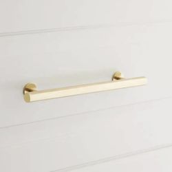SIGNATURE HARDWARE 10" Diehl Adjustable Round Brass Drawer Pull - Polished Brass