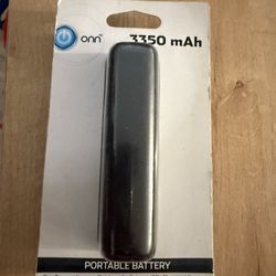 onn. Portable Charger, 3350 Mah, Black
