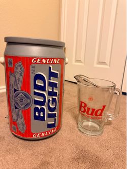 Bud light - beer cooler and pitcher