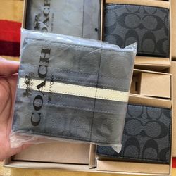 Mens Coach Wallet Set