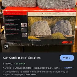 KLH outdoor rock speaker pair 100 watts