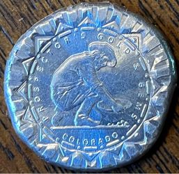 1/2  Oz. Silver  Prospector's Gold & Gems round  .999 Fine Silver