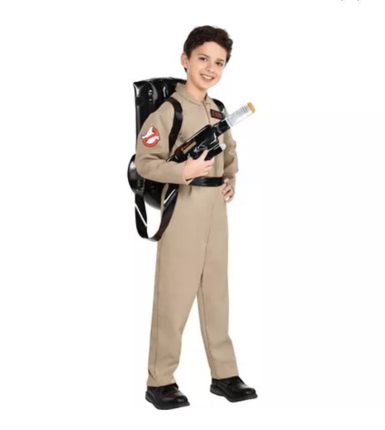 TWO Kids' Ghostbusters Deluxe Costume with Proton Pack