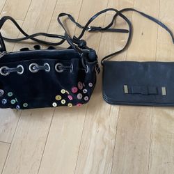 Lot 2 Black Shoulder  Bags Purses Valentino Red 