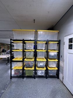  Home Depot Husky 10-Tote Metal Storage Rack for HDX 14 and 27 Gal. Totes 