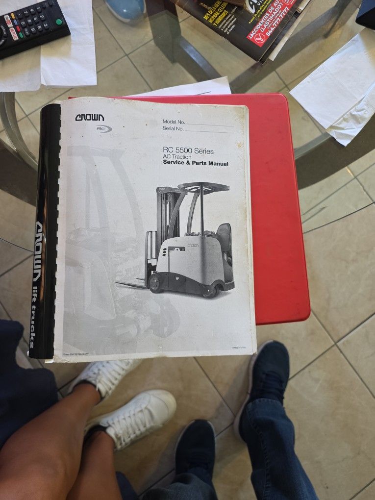 Crown Forklift Rc 5500 Service & Parts Manual