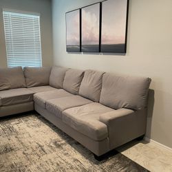 Large Grey Sectional Couch