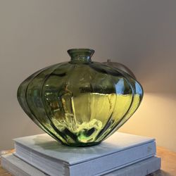 Green Recycled Glass Vase