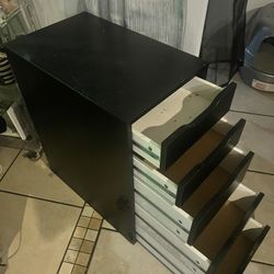 Black Office Cabinet Dresser Organizer /  Negro Organizador De Armario De Oficina